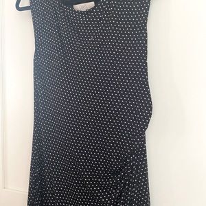 Loft black dress with white detail